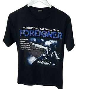 Foreigner Farewell Tour 2024 Graphic Band T Shirt Unisex SZ S Black
